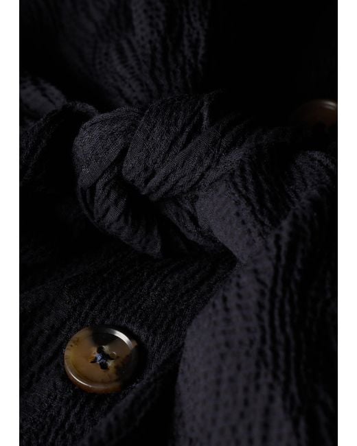 Paul Smith Black Seersucker Midi Dress