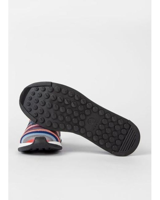 Paul Smith Blue 'Swirl' 'Rappid' Knit Trainers