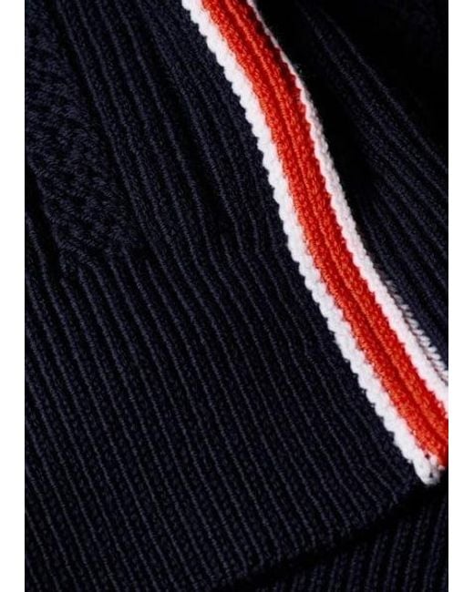 Paul Smith Blue Merino Cable Check Sweater for men