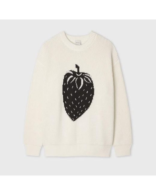 Paul Smith Natural Cream 'Strawberry' Knitted Sweater