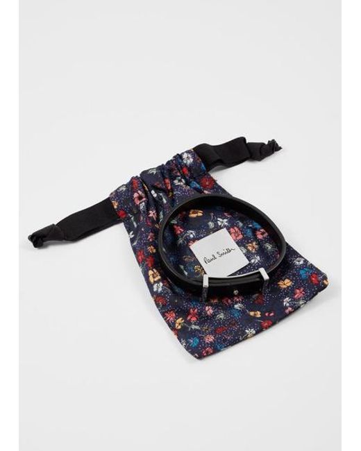 Paul Smith Metallic Signature Buckle Leather Bracelet for men