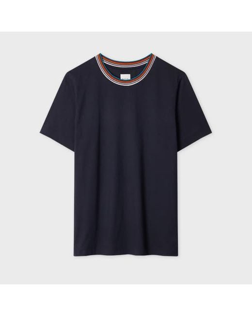 Paul Smith Blue 'Signature Stripe' Crew Neck T-Shirt