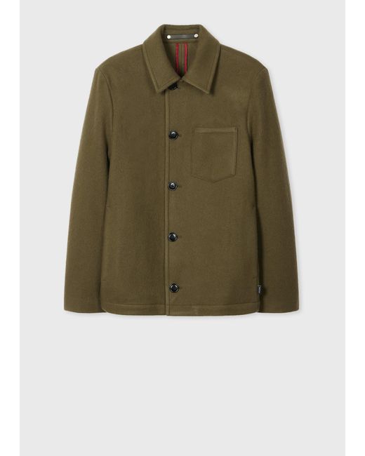 Paul Smith Green Khaki Recycled Wool-Blend Jacket for men