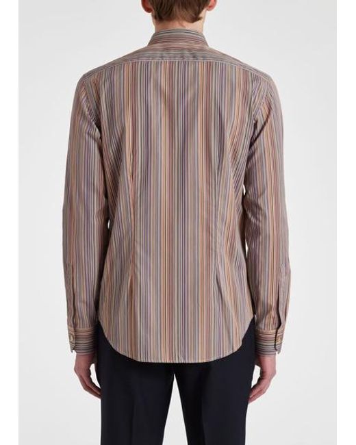 Paul Smith Gray Slim-Fit Cotton Shirt for men