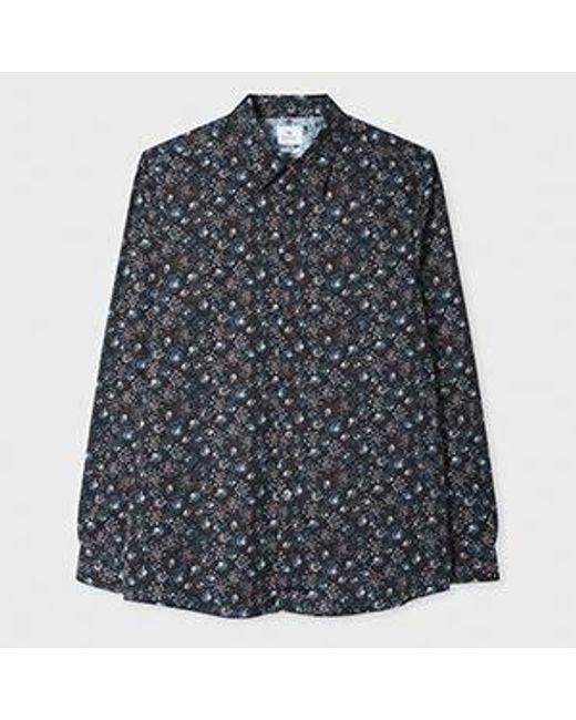 Paul Smith Black 'Ferris Floral' Shirt for men