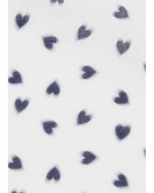 Paul Smith White 'Mini Hearts' Print Pocket Square for men