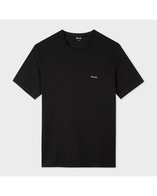 Paul Smith Black Signature Logo Lounge T-Shirt for men