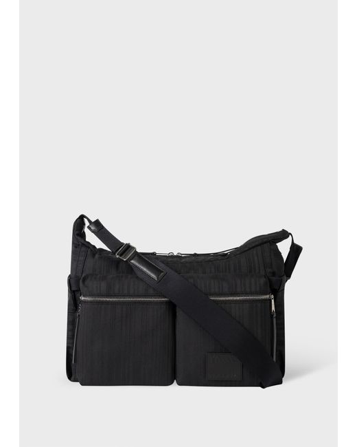 Paul Smith Black 'shadow Stripe' Cross-body Bag for men