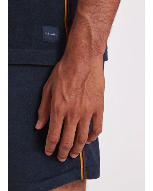 Paul Smith Blue Towelling Lounge Shorts for men