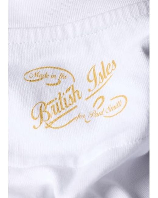 Paul Smith White Heavy Weight Cotton T-Shirt for men