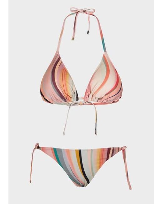 Paul Smith White 'Dusky Swirl' Bikini Set