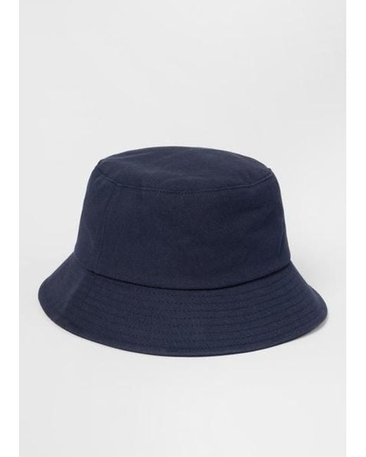 Paul Smith Blue 'Signature Stripe' Trim Bucket Hat for men