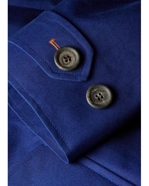 Paul Smith Blue Cotton Hooded Jacket for men