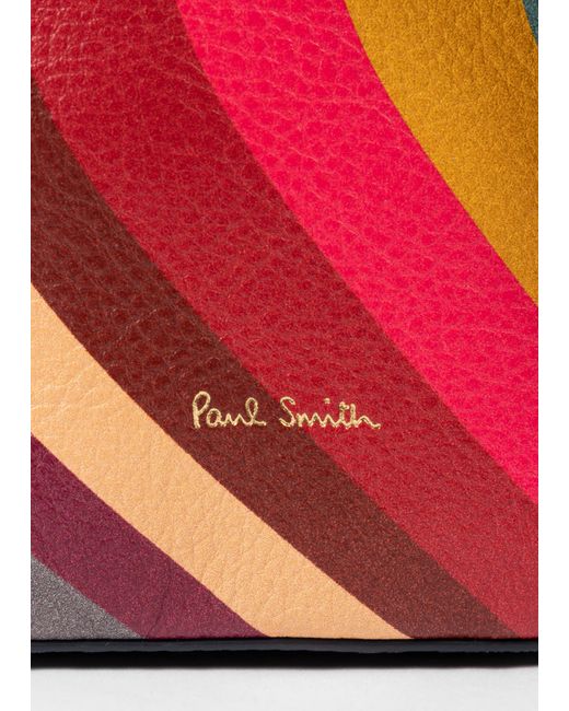 Paul Smith Pink Leather 'swirl' Cross-body Phone Pouch
