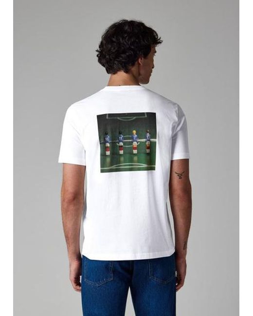 Paul Smith White 'Table Football' Print T-Shirt for men