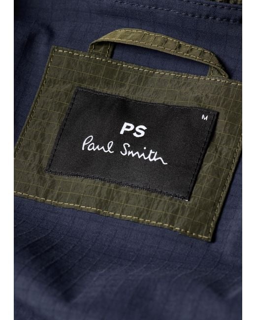 Paul Smith Blue Packable Showerproof Ripstop Jacket for men