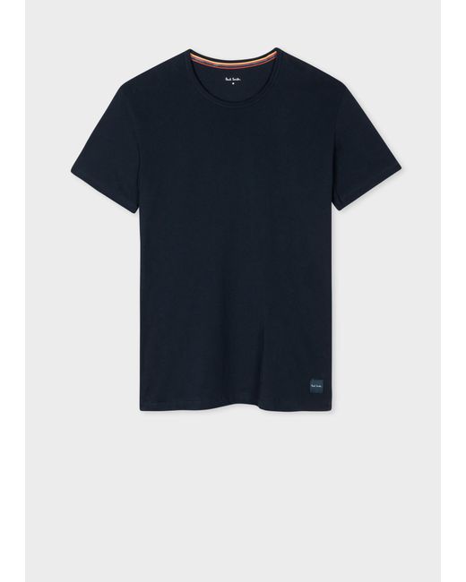 Paul Smith Navy Cotton Lounge T-shirt Blue for men
