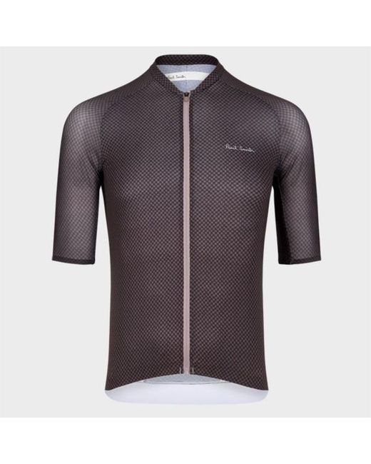 Paul Smith Gray Mini Checkerboard Race Cycling Jersey for men