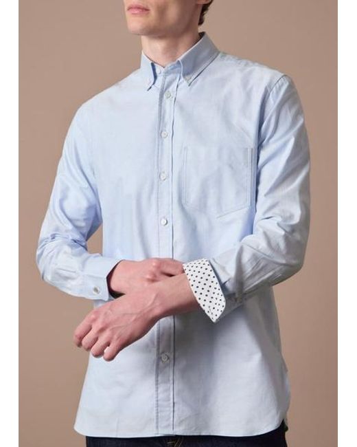 Paul Smith Blue Oxford Cotton Shirt for men