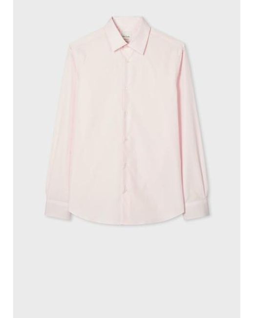 Paul Smith Pink Slim-Fit Cotton Poplin Shirt for men