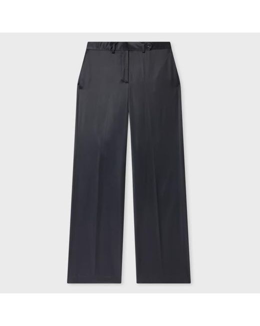 Paul Smith Blue Satin Bootcut Trousers