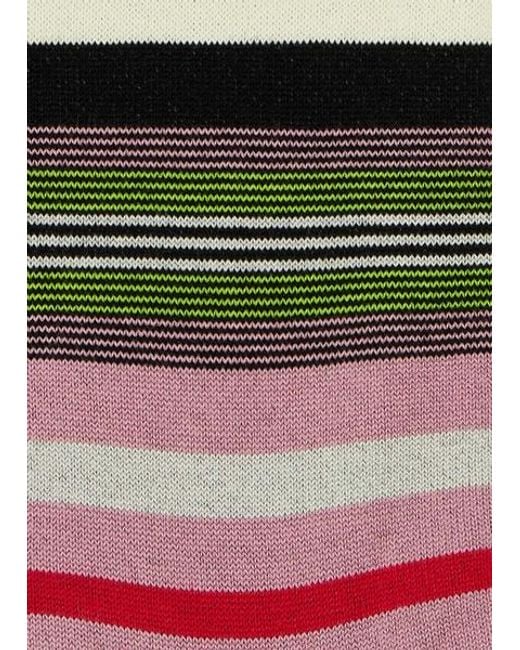 Paul Smith White Cotton-Blend Multi Stripe Socks for men