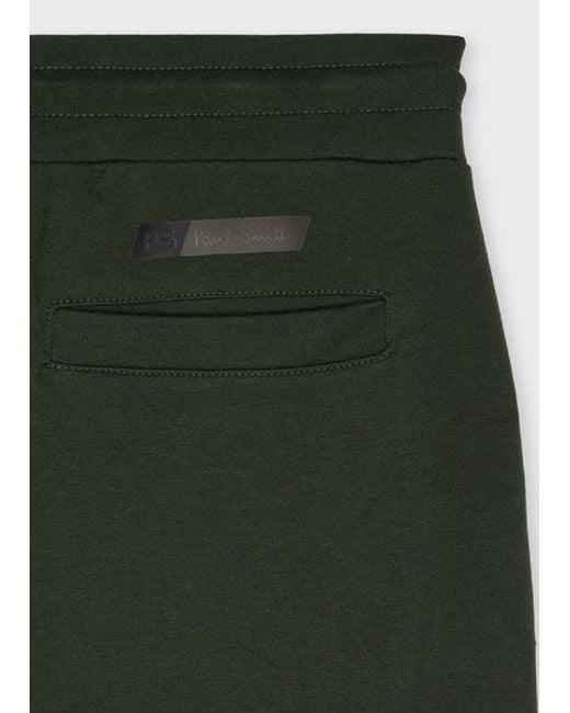 Paul Smith Green Slim-Fit Stretch-Cotton Track Pants for men