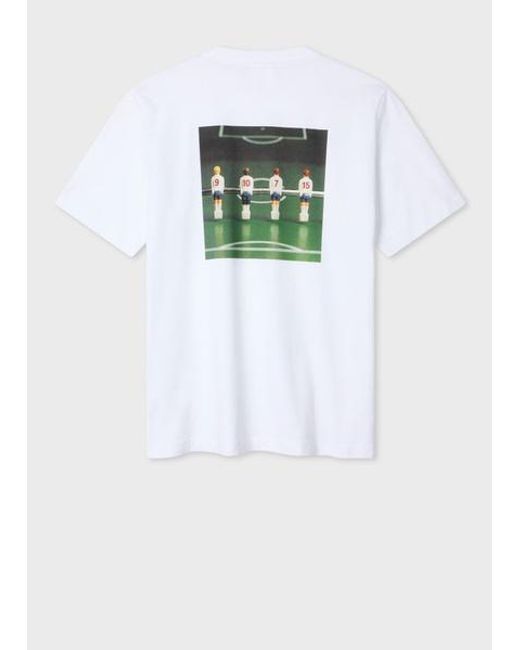 Paul Smith White 'Table Football' Print T-Shirt for men