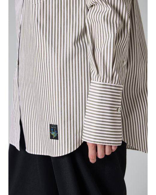 Paul Smith Gray Khaki Bengal Stripe Shirt