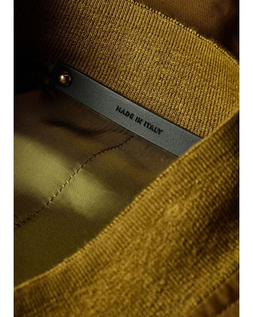 Paul Smith Green Khaki Viscose-Linen Bomber Jacket for men