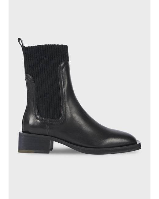 Paul Smith Black Leather 'Matola' Boots