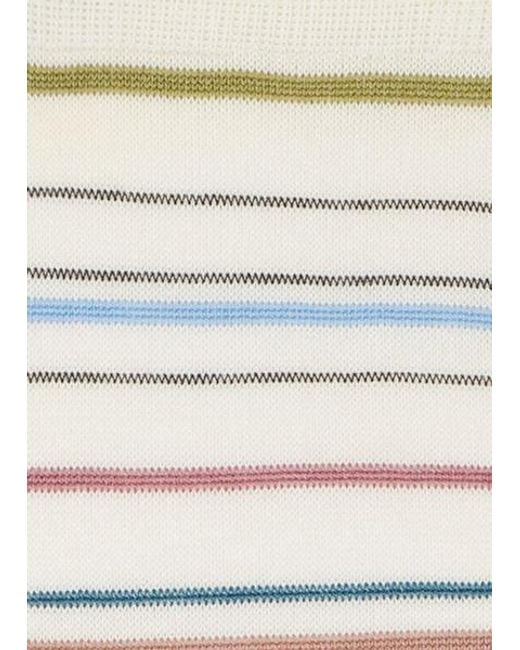 Paul Smith White 'Pencil Stripe' Socks for men