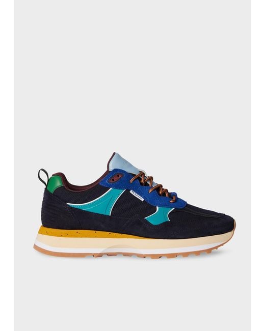 Paul Smith Blue Dark Suede 'Banks' Trainers for men