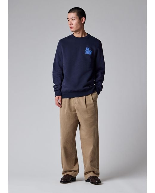 Paul Smith Blue 'Never Assume Bunny' Print Sweatshirt for men