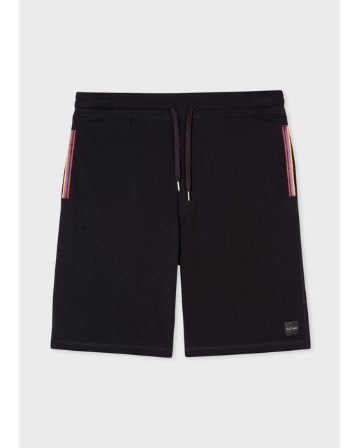 Paul Smith Black Jersey Cotton Lounge Shorts for men