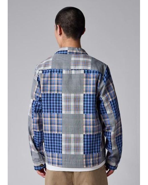 Paul Smith Blue Patchwork Check Chore Jacket for men