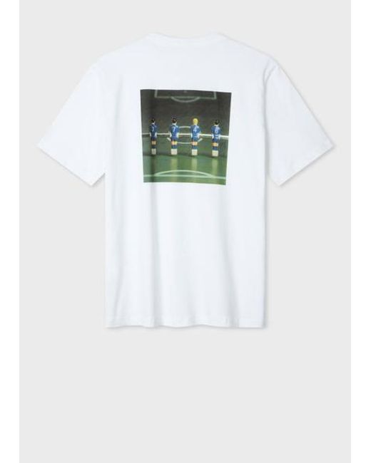 Paul Smith White 'Table Football' Print T-Shirt for men
