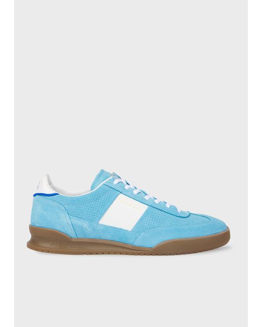 Paul Smith Blue Light Suede 'Dover' Trainers for men