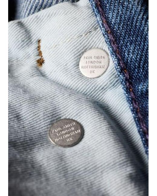 Paul Smith Blue Relaxed Tapered-Fit Mid-Wash Jeans for men