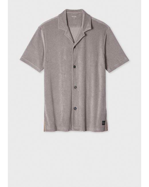 Paul Smith Gray Towelling Lounge Shirt for men