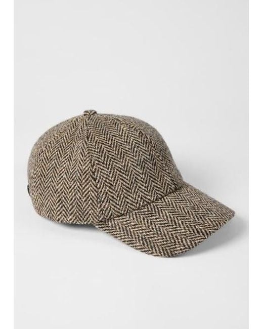 Paul Smith Brown Wool Tweed Cap for men