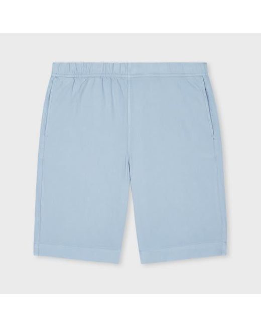Paul Smith Blue Pale Linen-Blend 'Broad Stripe Zebra' Shorts for men