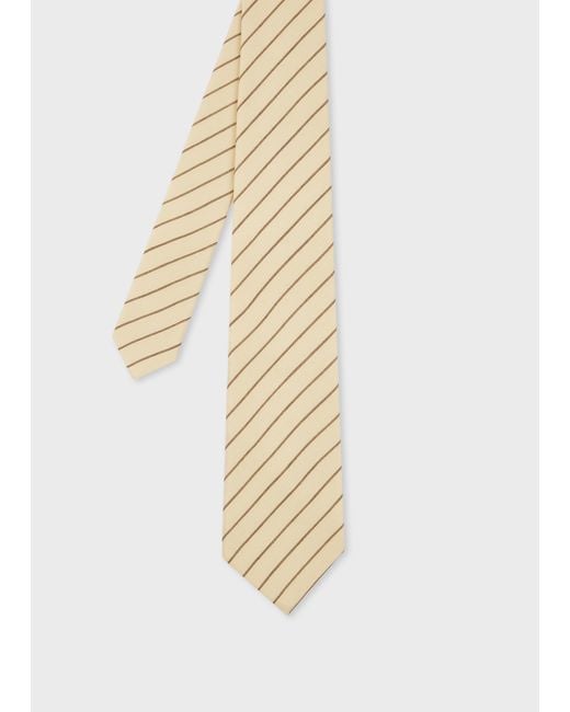 Paul Smith White Ecru And 'Shirting Stripe' Tie for men