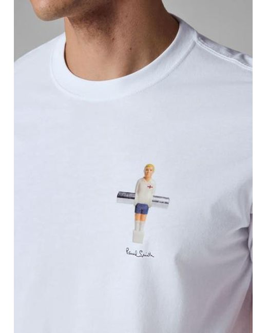 Paul Smith White 'Table Football' Print T-Shirt for men