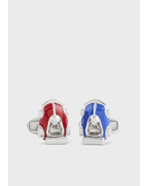 Paul Smith Blue 'Racing Car' Cufflinks for men