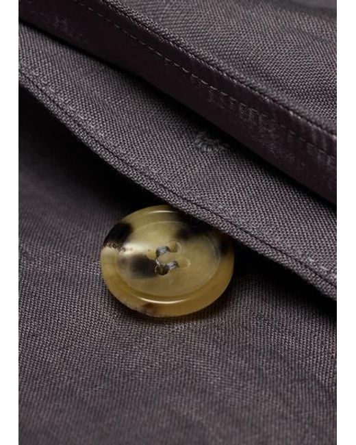 Paul Smith Purple Mauve Linen Open-Collar Jacket for men