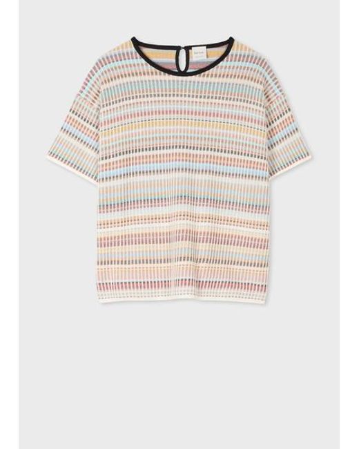 Paul Smith White 'Signature Stripe' Cotton T-Shirt
