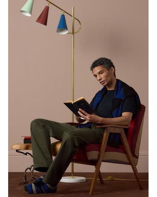 Paul Smith Blue Heavy Weight Cotton T-Shirt for men