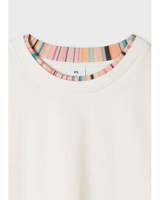 Paul Smith Pink 'Swirl' Neck T-Shirt