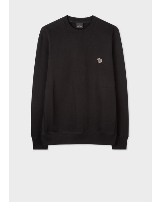 Paul Smith Blue Cotton Embroidered Zebra Logo Sweatshirt for men